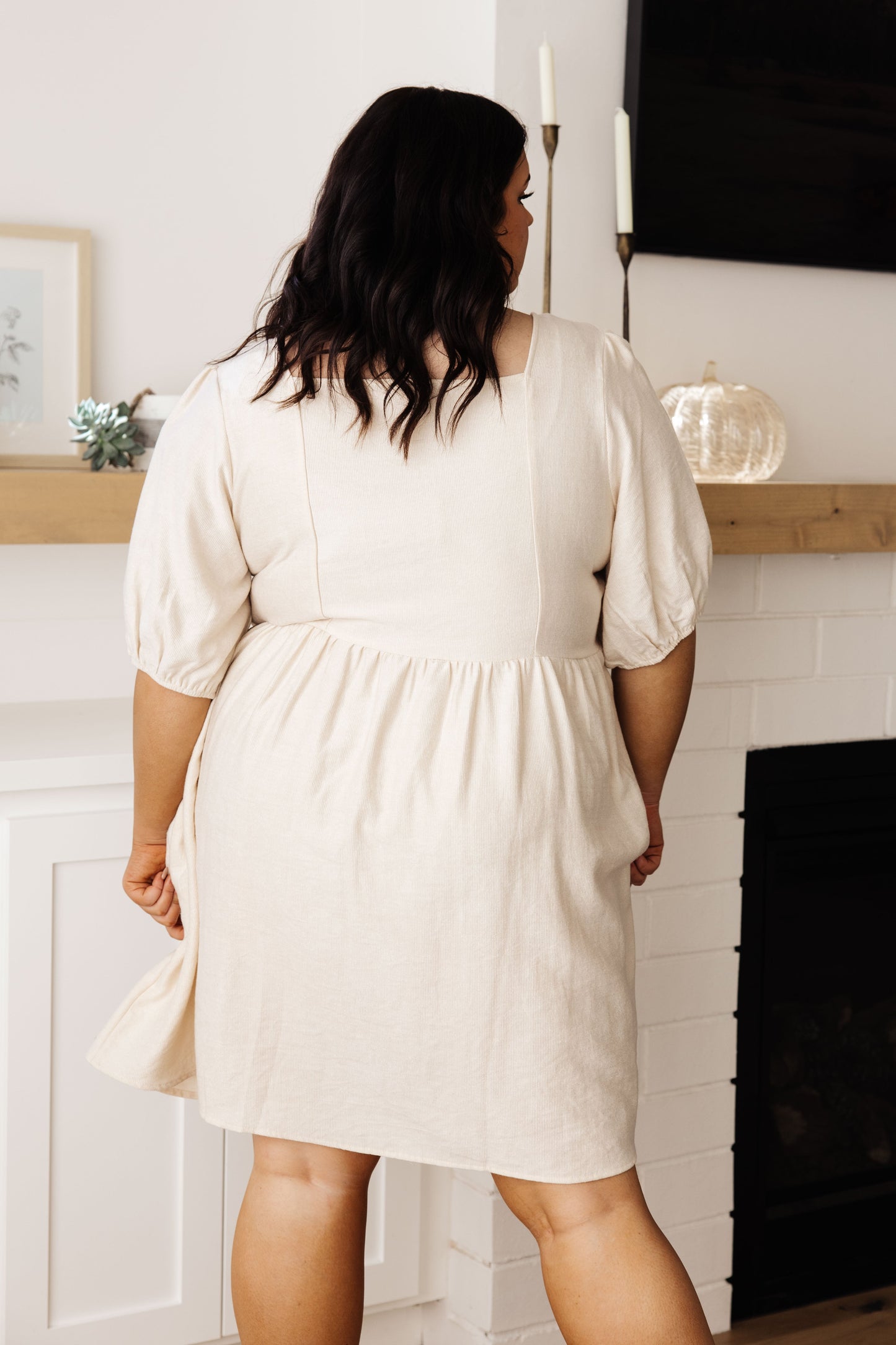 Dream a Little Dream Embroidered Corduroy Dress