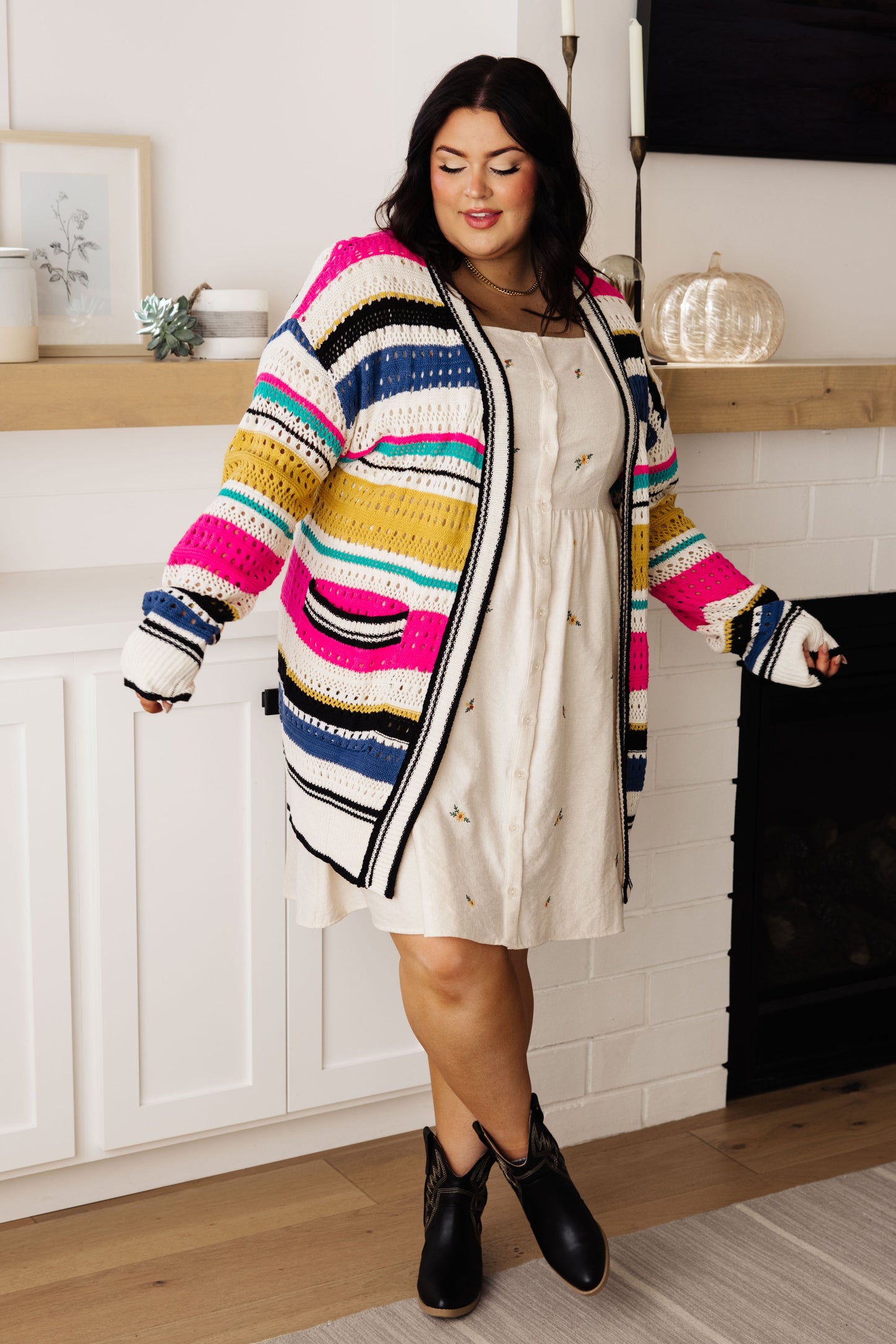 Dream a Little Dream Embroidered Corduroy Dress
