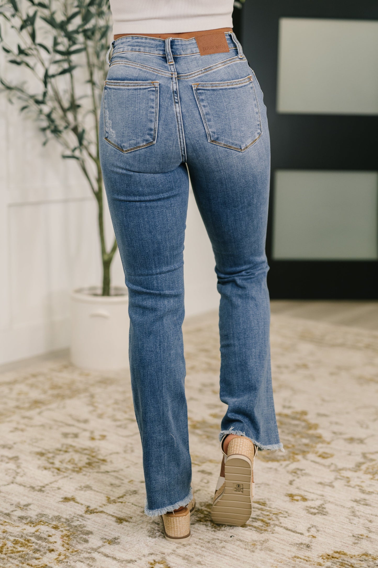 Judy Blue 32.5" Maureen High Rise Distressed Bootcut Jeans