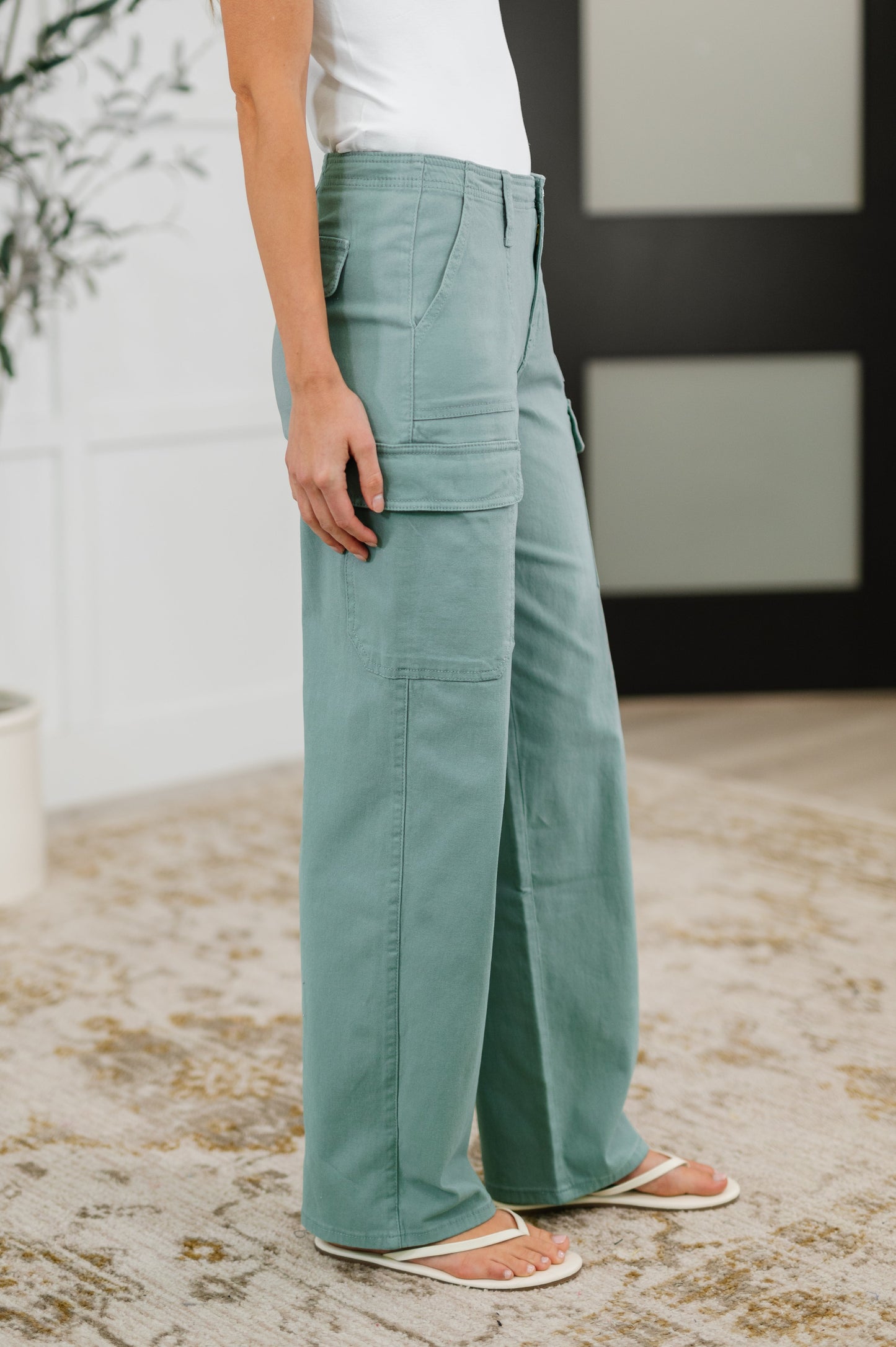 Pocket the Attitude Cargo Pants in Sea Glass