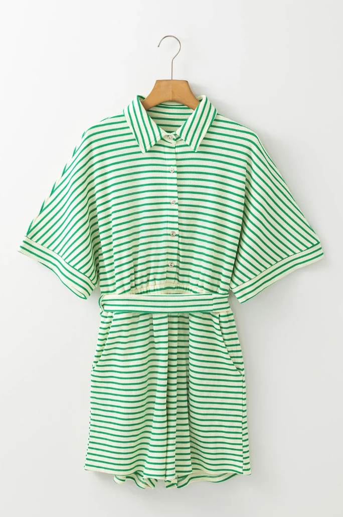 Comfort Me Striped Romper