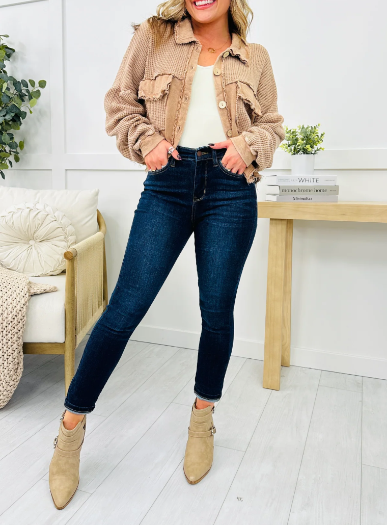 Judy Blue 29" Non-Distressed Dark Skinny Jeans