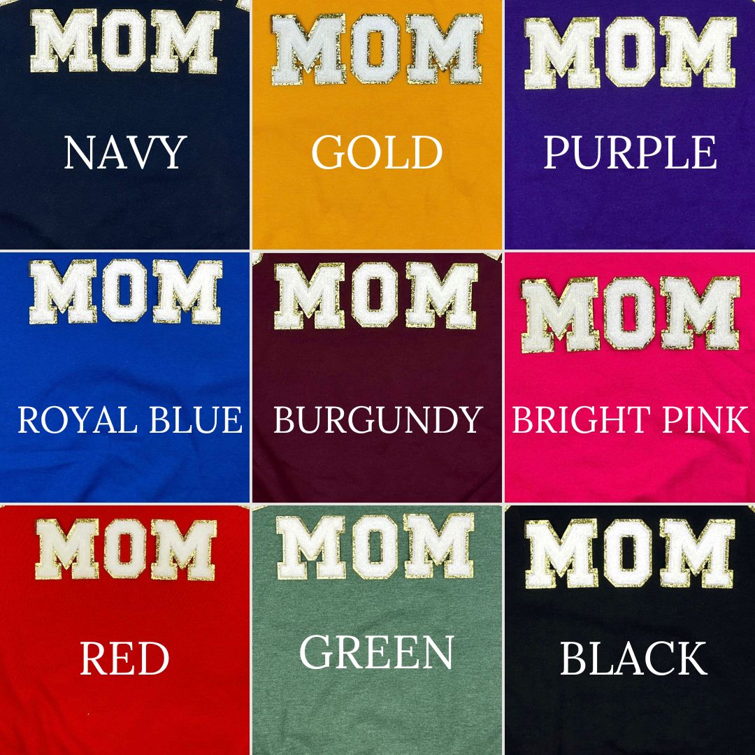 Soccer Mom Chenille Patch Sweatshirt in Purple