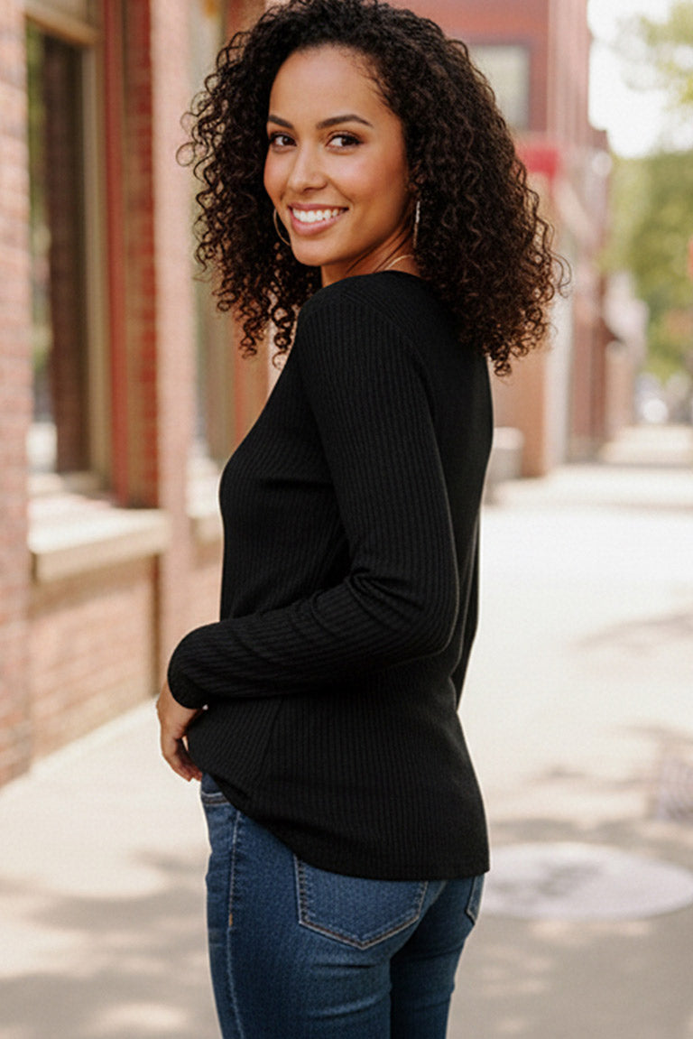 Backwoods Beauty Black Thermal Top