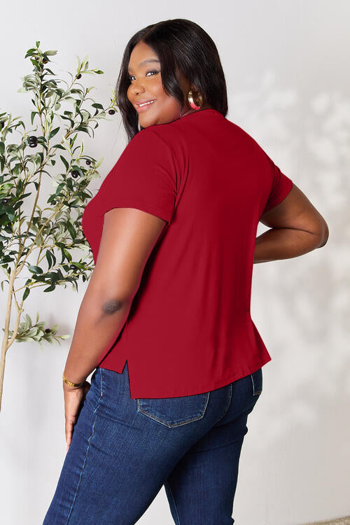 The Staple Stretchy Short Sleeve Tee in Red