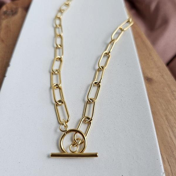 Luxe Gold Chunky Paperclip Chain - 18in