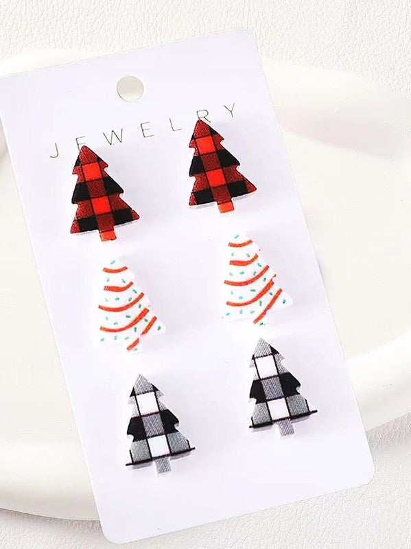 Christmas Stud Earrings Pack - 2 Design Options