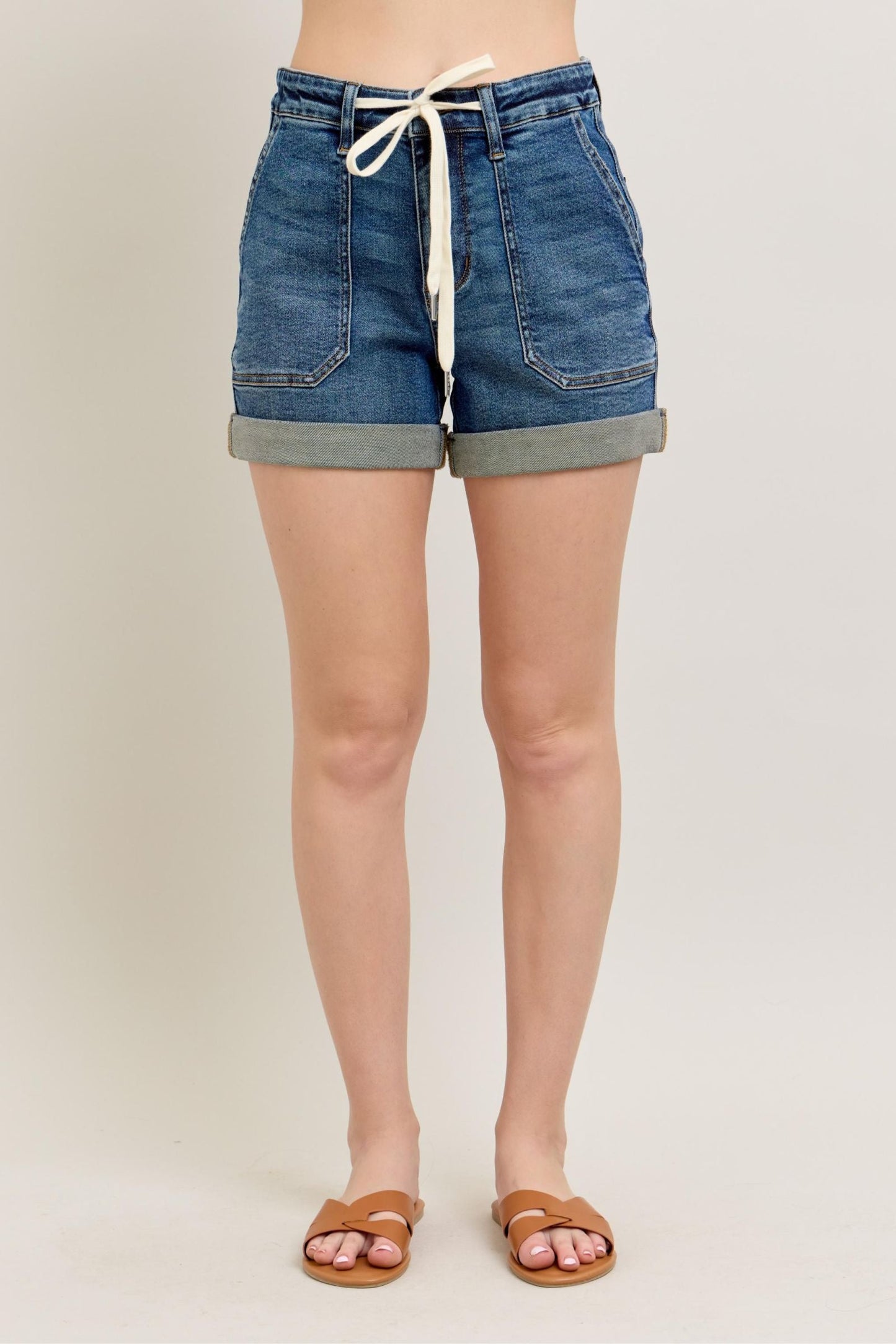 Judy Blue 4.5" Inseam Cuffed Denim Jogger Shorts
