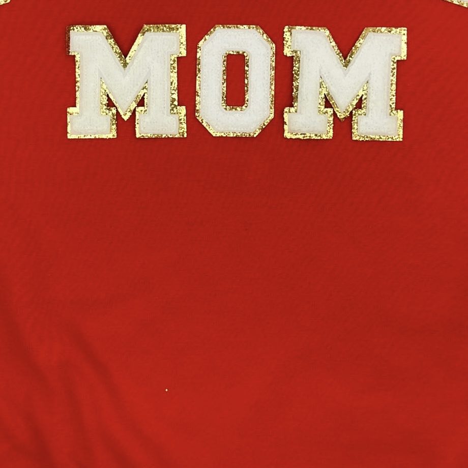 Soccer Mom Chenille Patch Sweatshirt in Purple