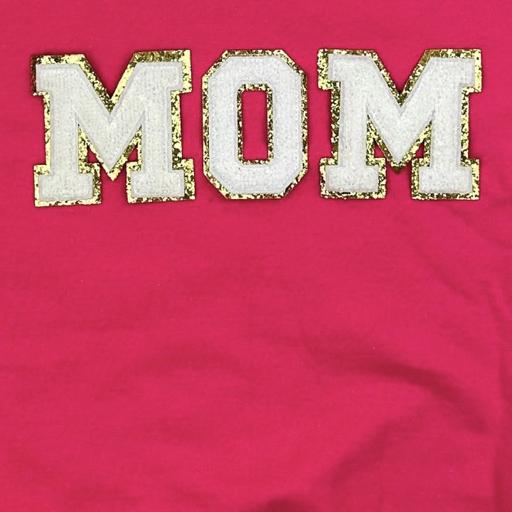 Soccer Mom Chenille Patch Sweatshirt in Purple