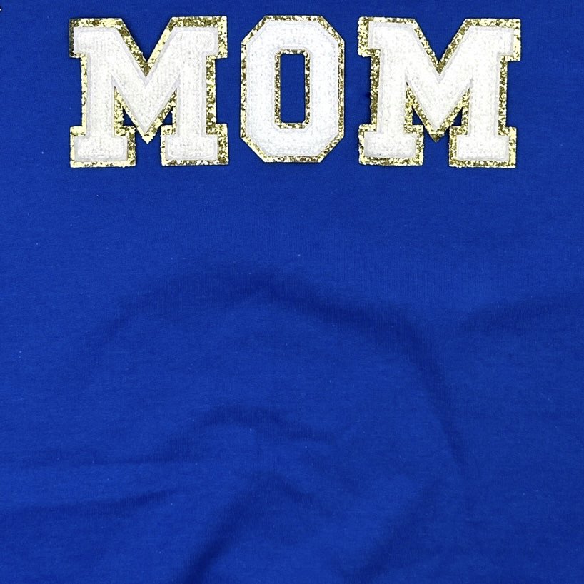 Soccer Mom Chenille Patch Sweatshirt in Purple