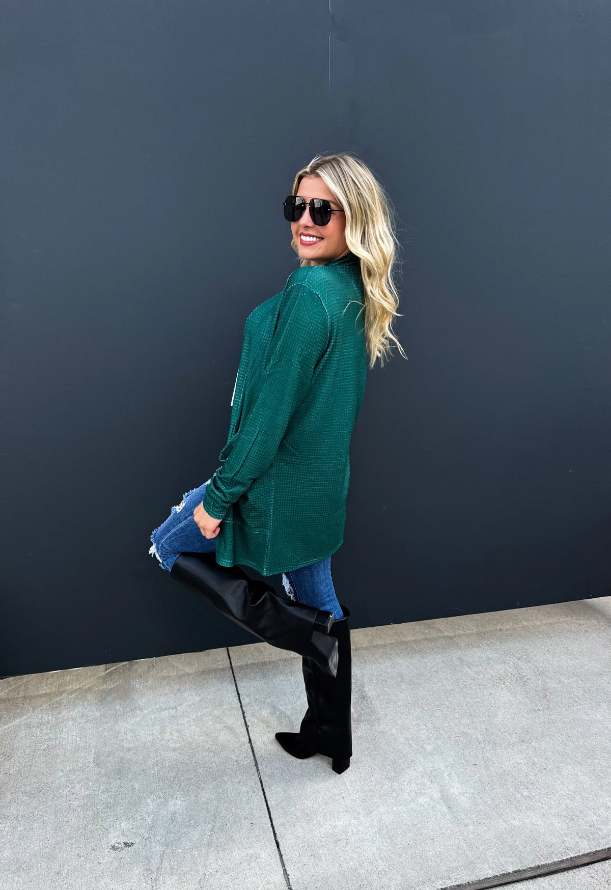 Autumn Lola Cardigan in Rusty Orange