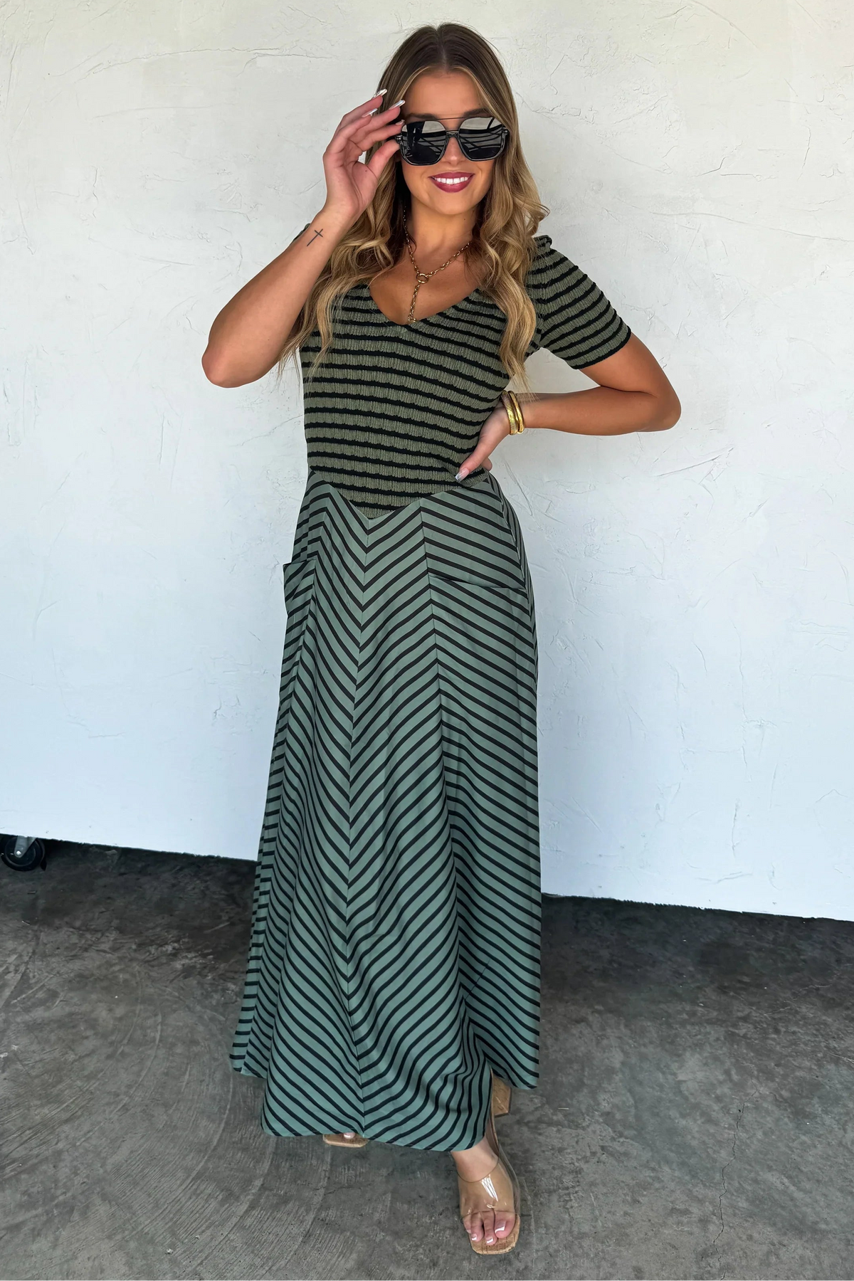 Calista Stripe Dress