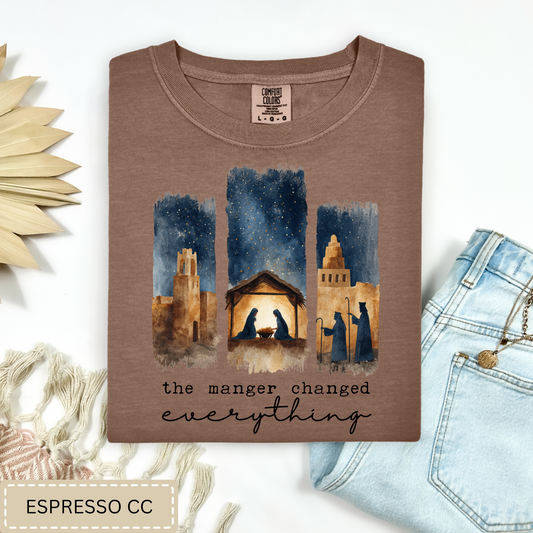 The Manger Changed Everything Tee.