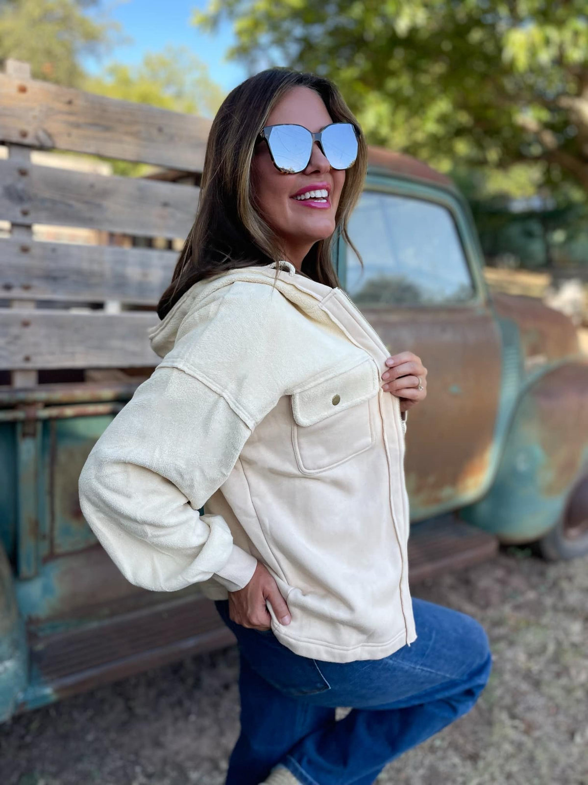 Best Selling Carson Hooded Jacket in Cream