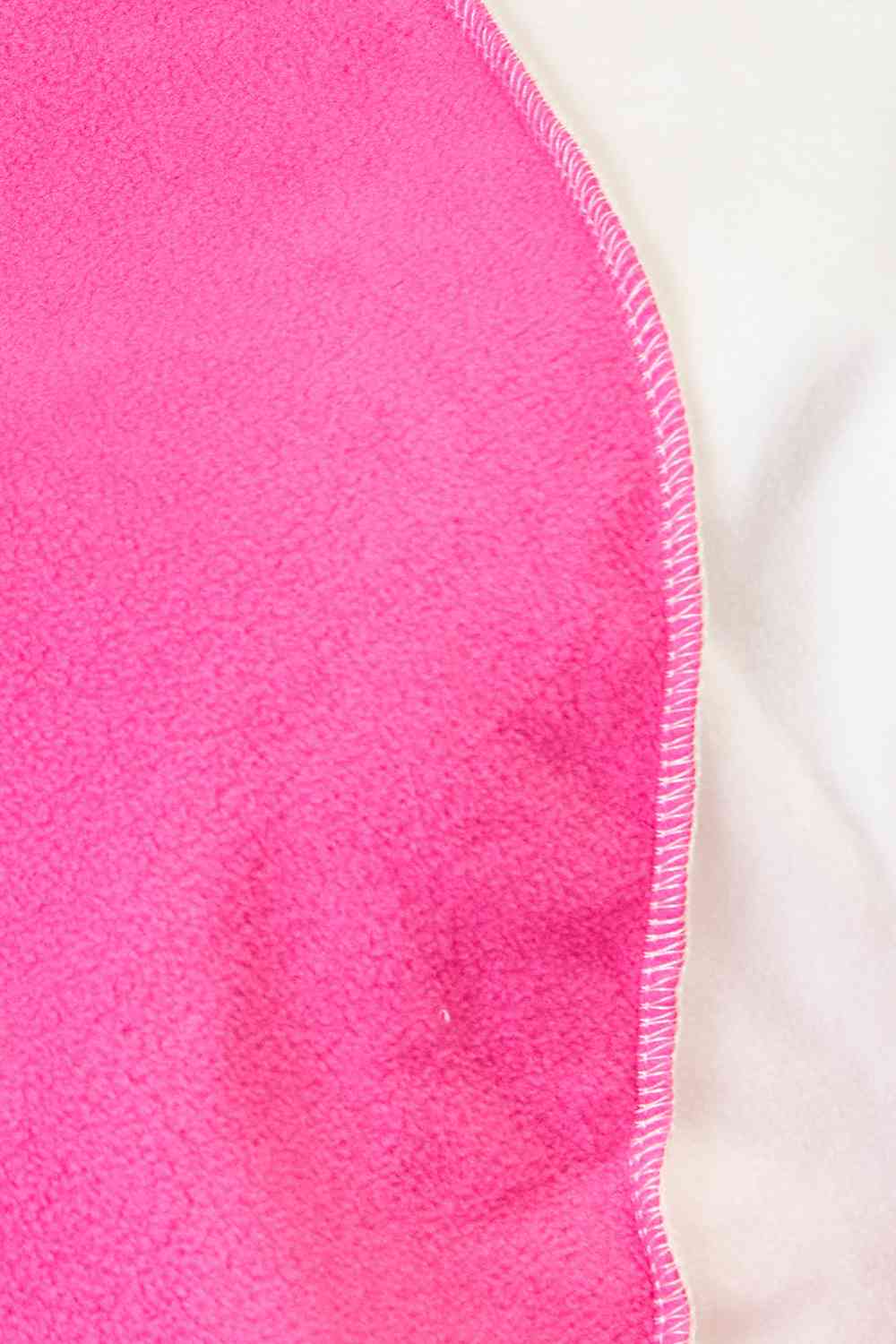 Exposed Seams Color Block Sweatshirt in Pink