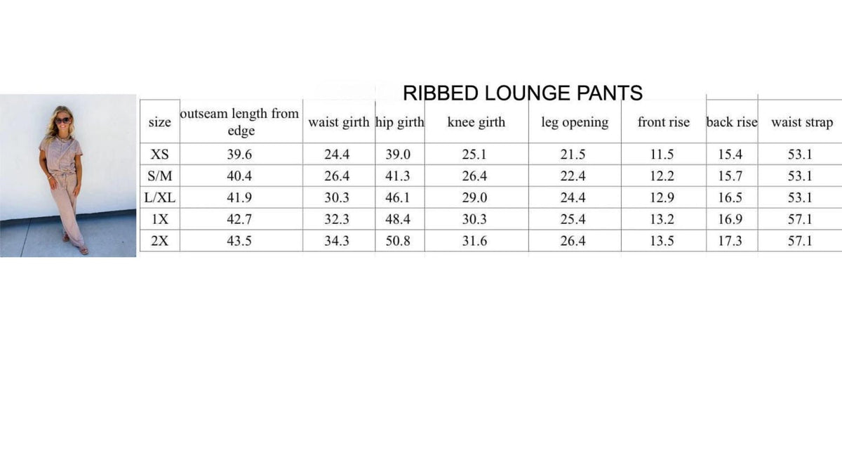 Sophia Ribbed Pants in Black
