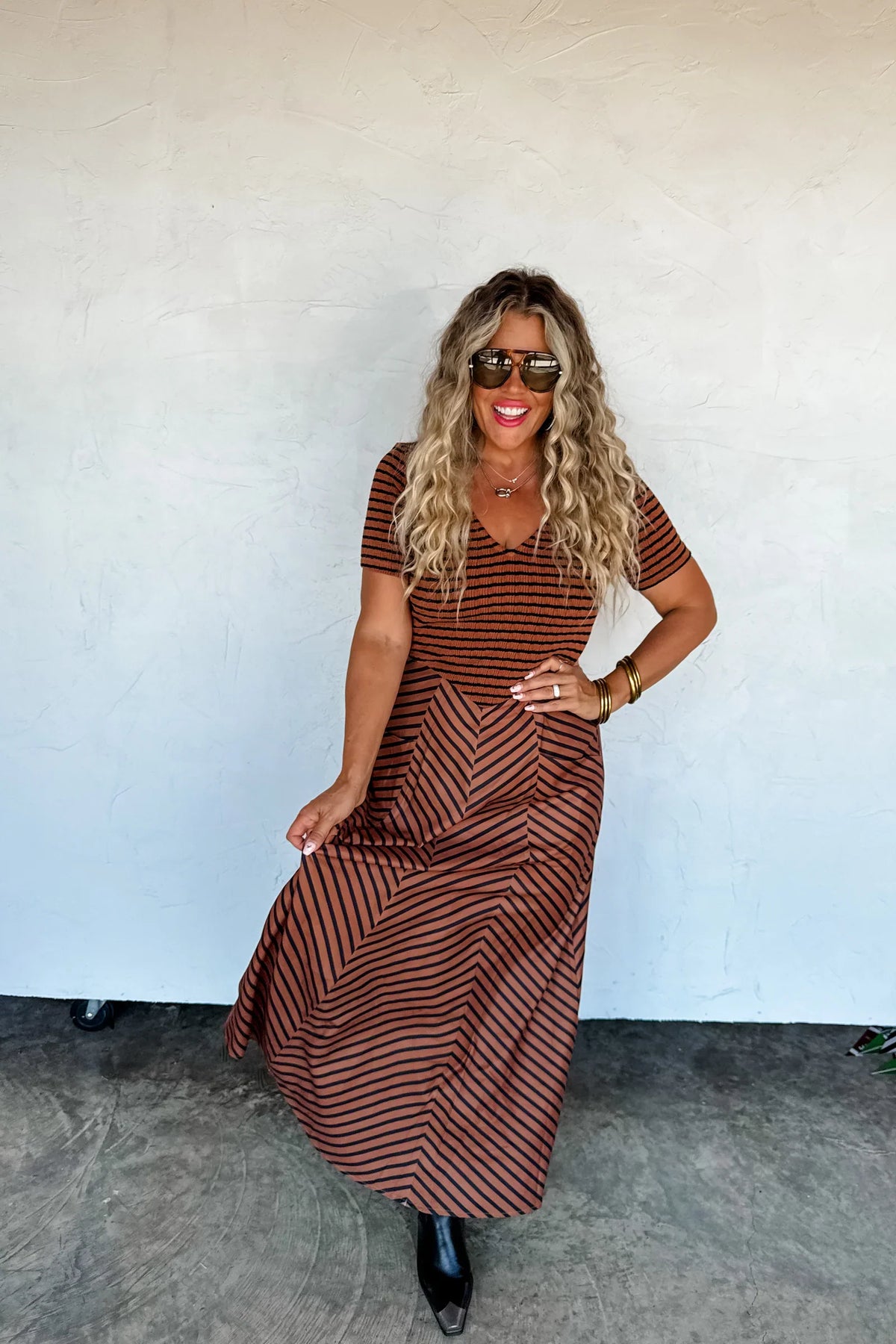 Calista Stripe Dress