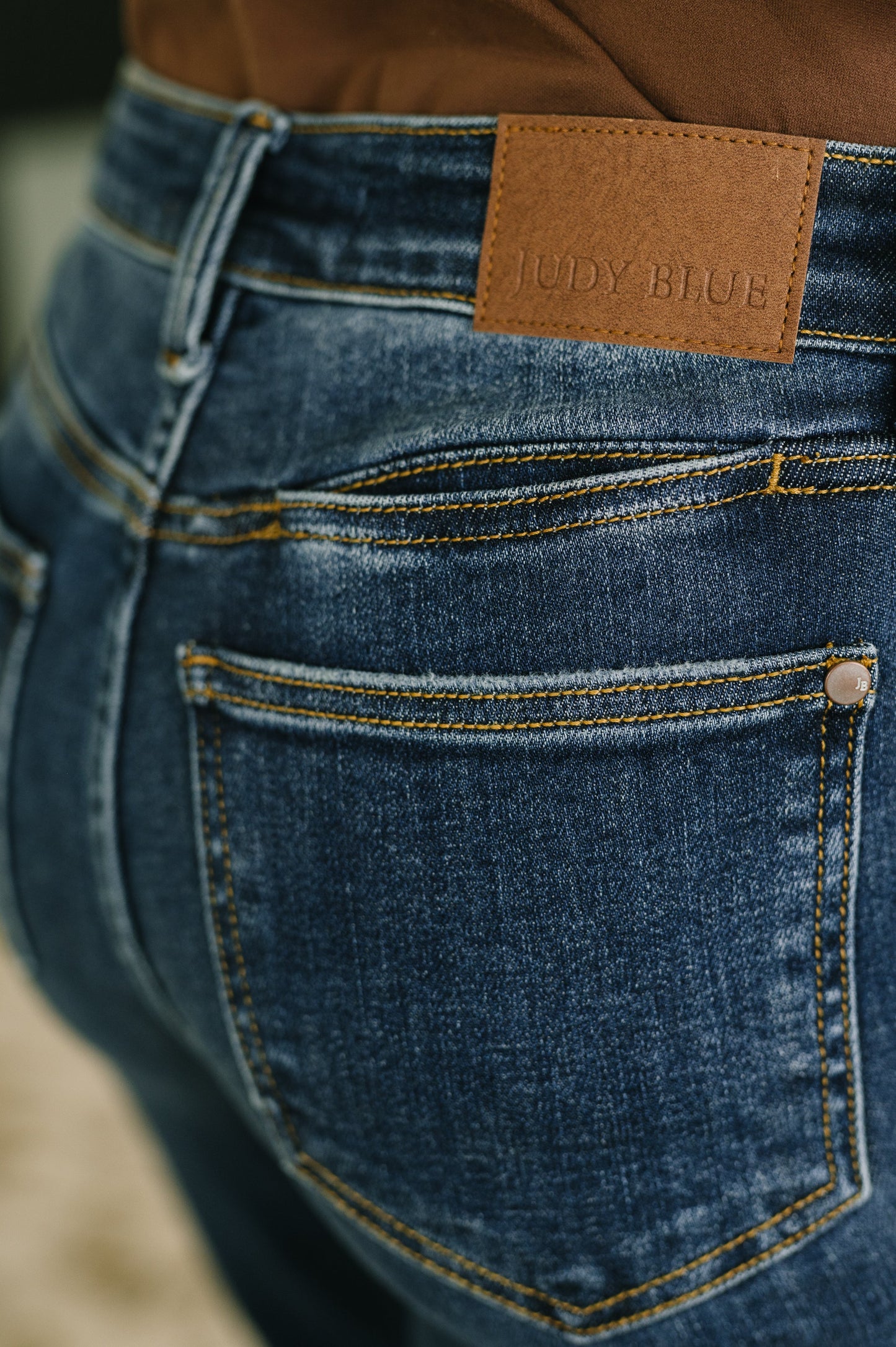 Judy Blue 32" Casey Mid Rise Bootcut with Cell Phone Back Pocket & Slit