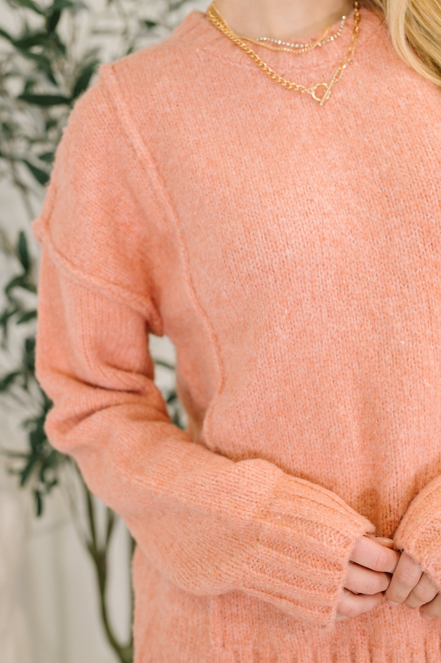 Changed for the Better Exposed Seam Sweater