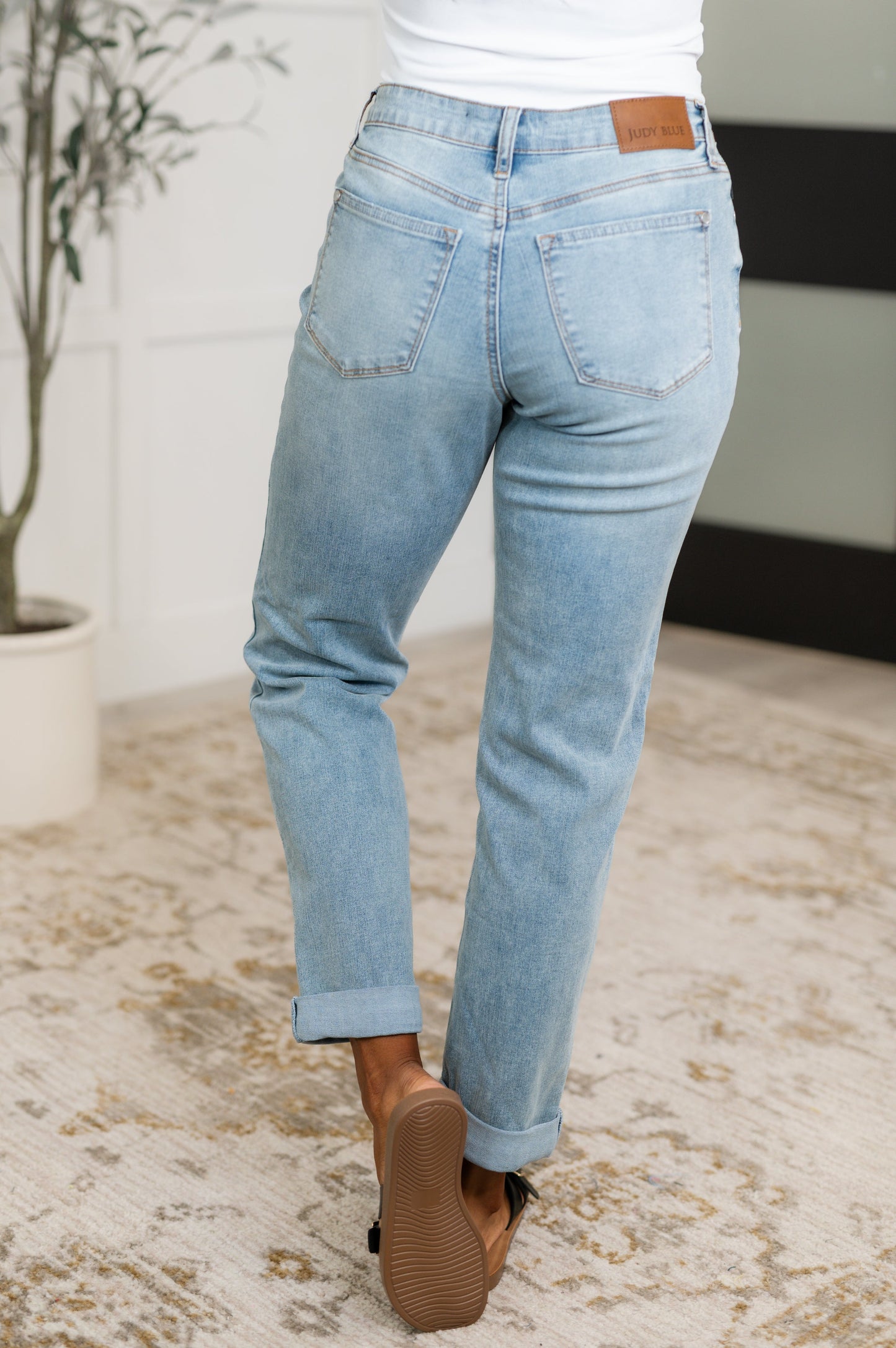Judy Blue 28"-31" Cheyenne V-Front Cool Denim Boyfriend Jeans