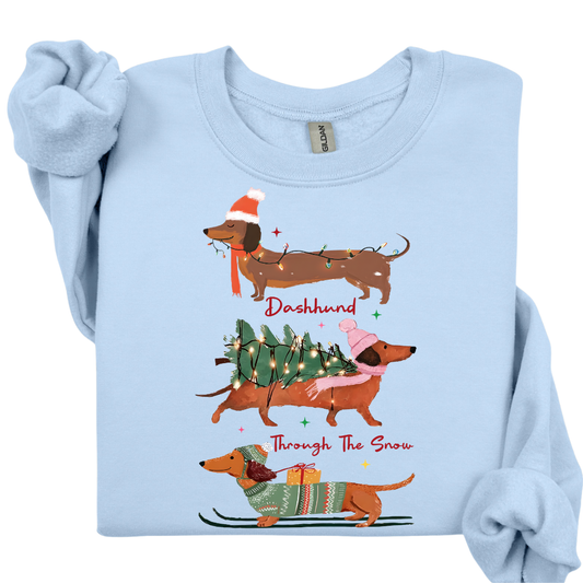 Dashhund--Through The Snow Sweatshirt.