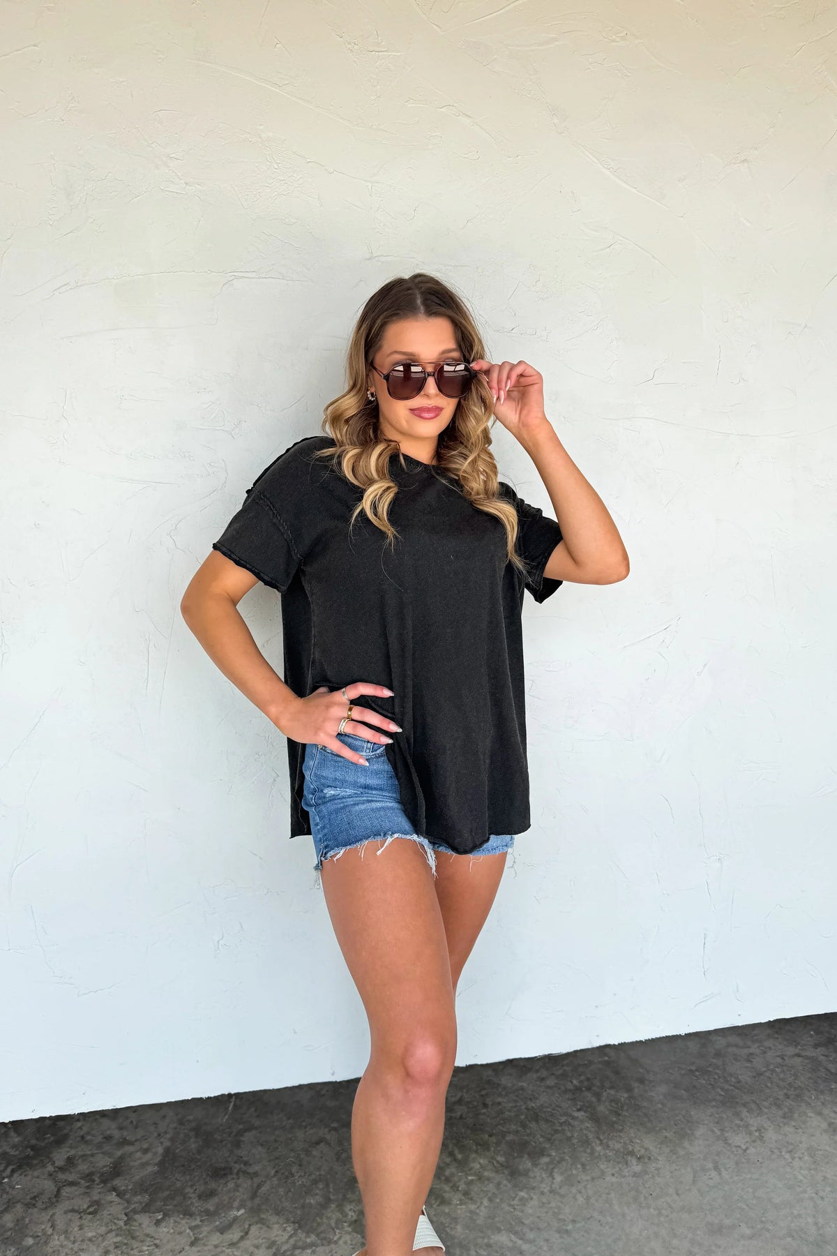 Joey Washed Cotton Boyfriend Tee