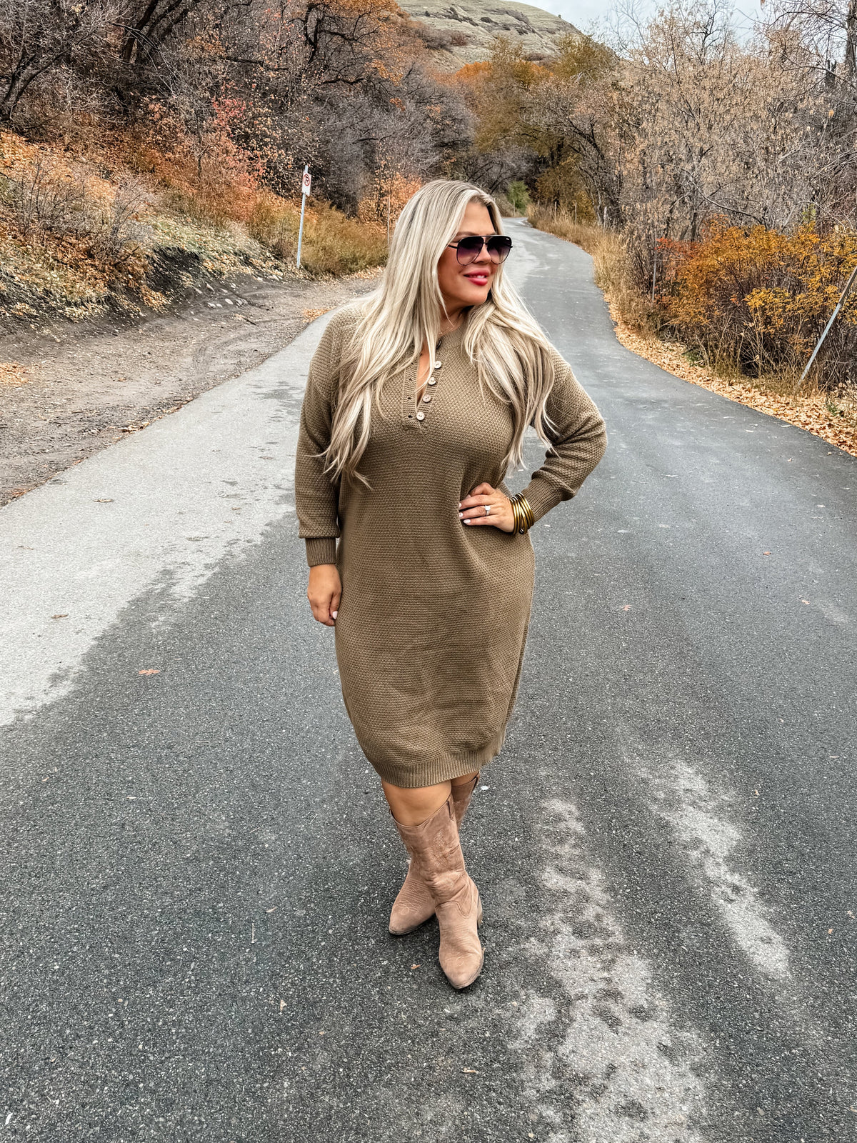 Lively Dress in Beige