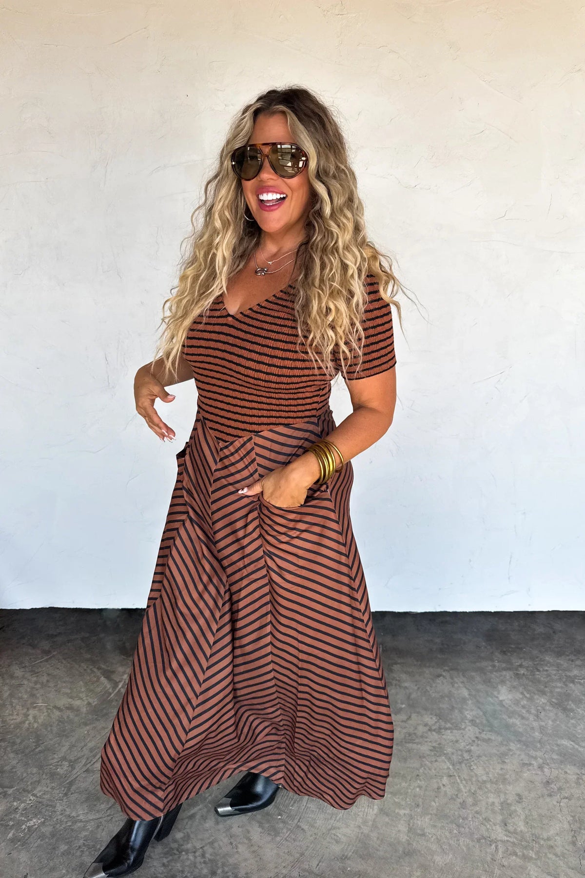 Calista Stripe Dress