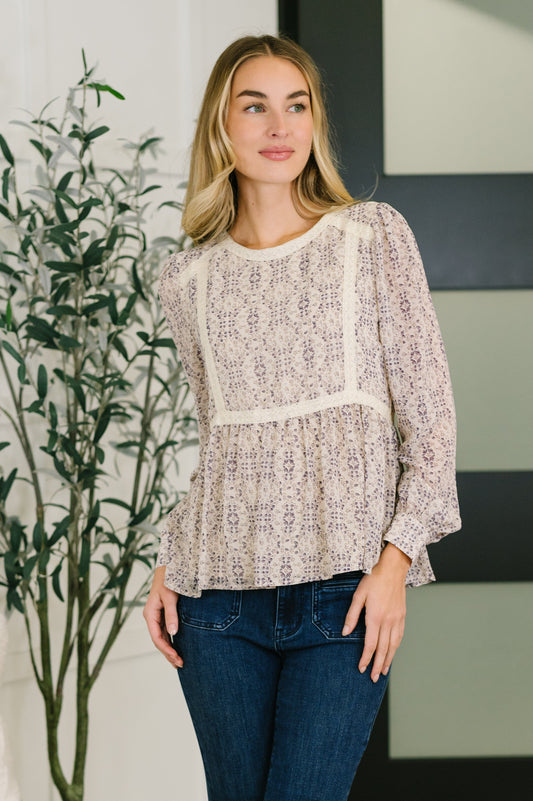 Gorgeous Girl Floral Peplum Blouse