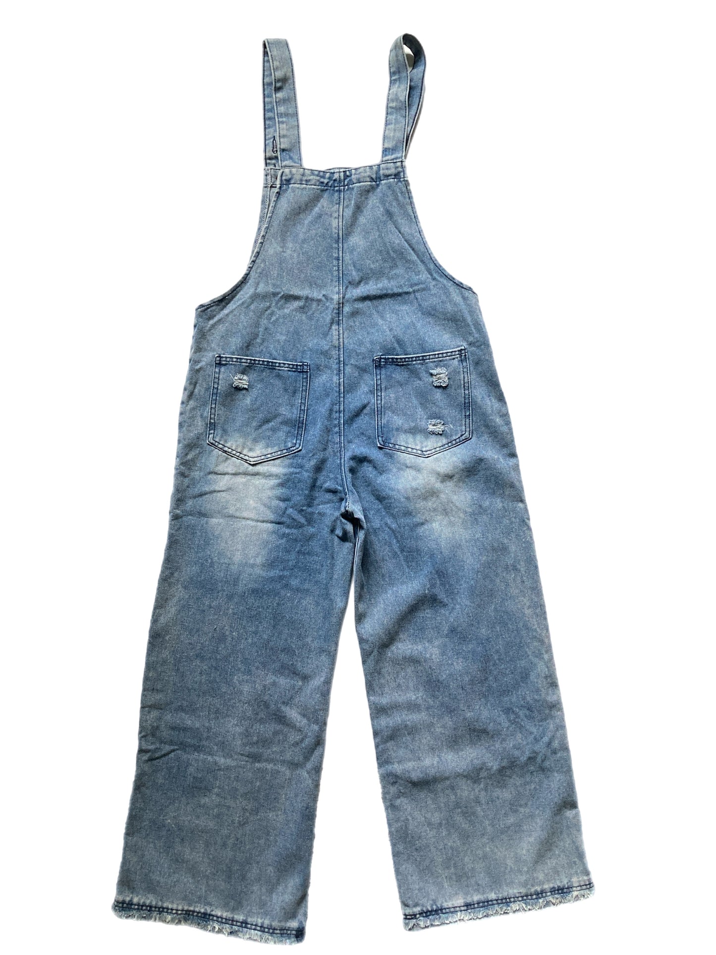 Millie Distressed Loose Denim Overalls - 5 Wash Options