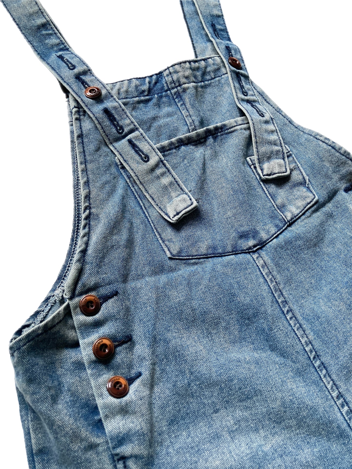 Millie Distressed Loose Denim Overalls - 5 Wash Options