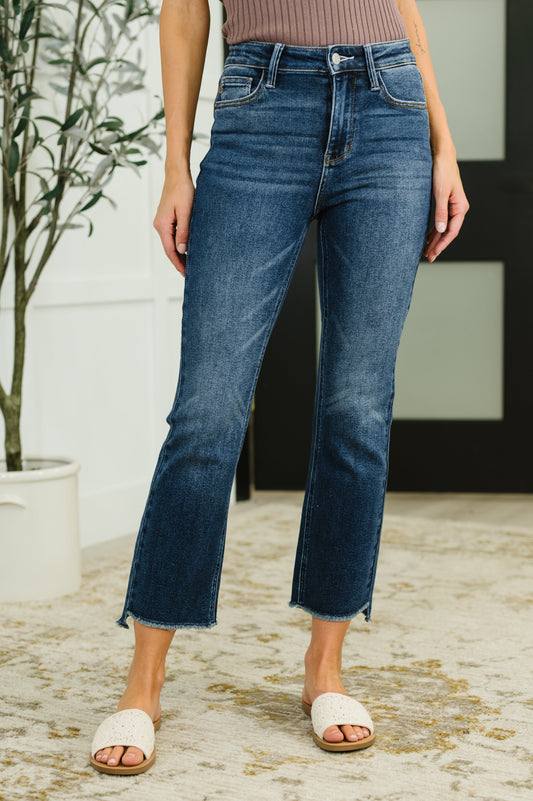 Judy Blue 26" Nova High Waist Dark Wash Kick Flare