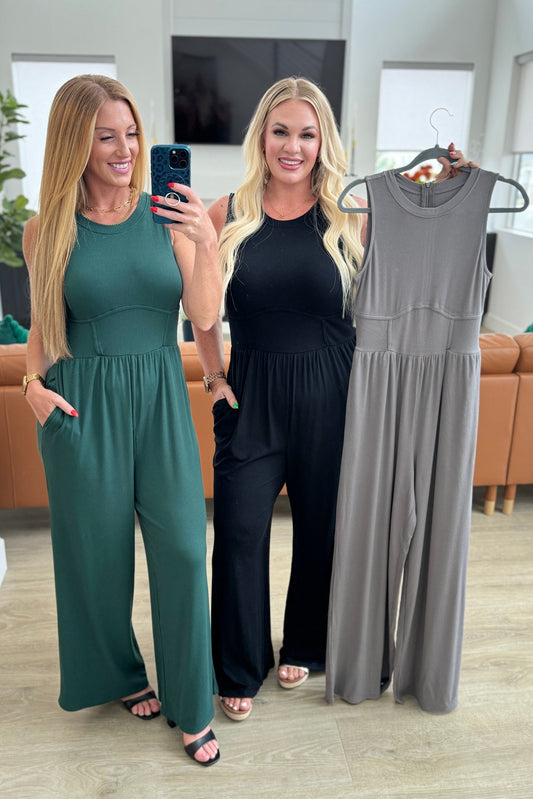Hilary Wide Leg Jumpsuit in Three Colors