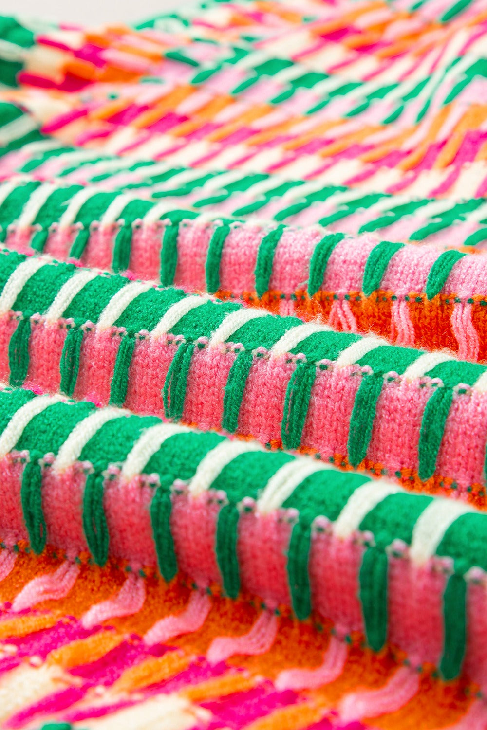 Candy Concoction Cap Sleeve Knit Top in Multi Green