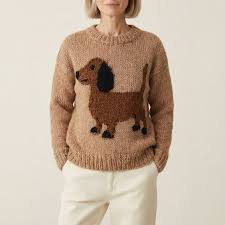 Dachshund Love Dropped Shoulder Sweater - 4 Color Options