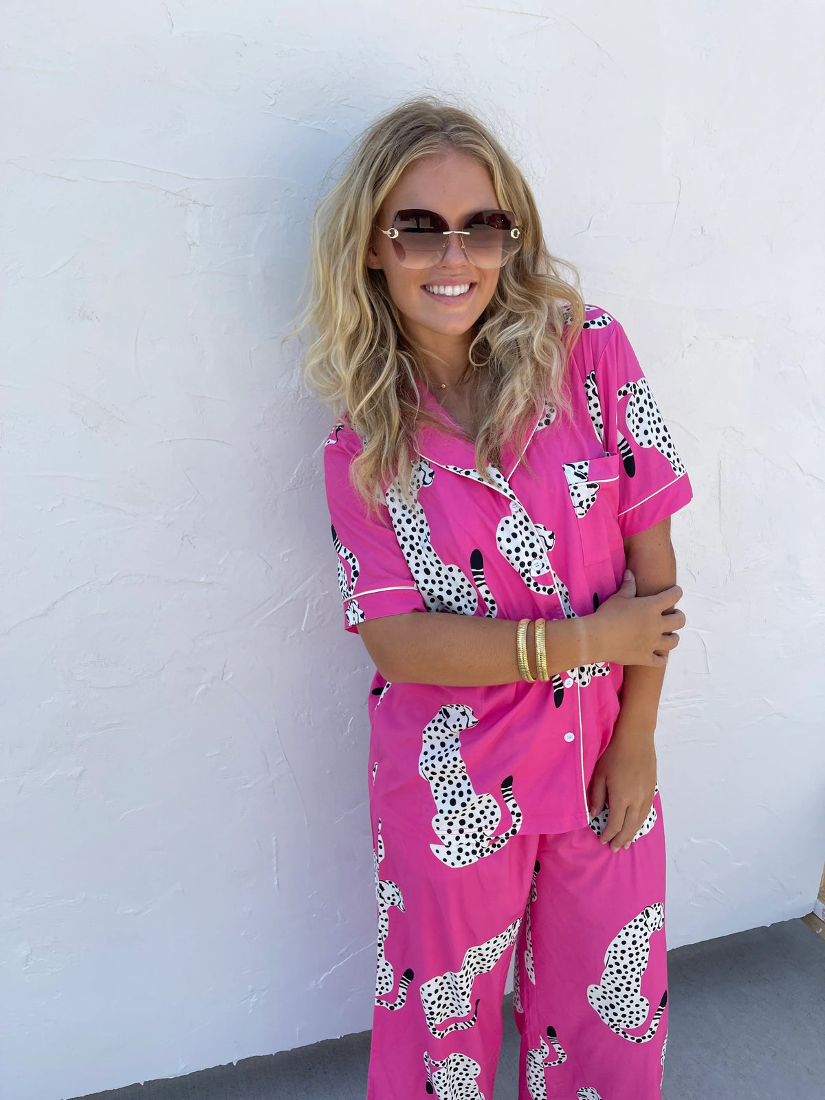 Luxe Lounge Sets in Pink Leopard