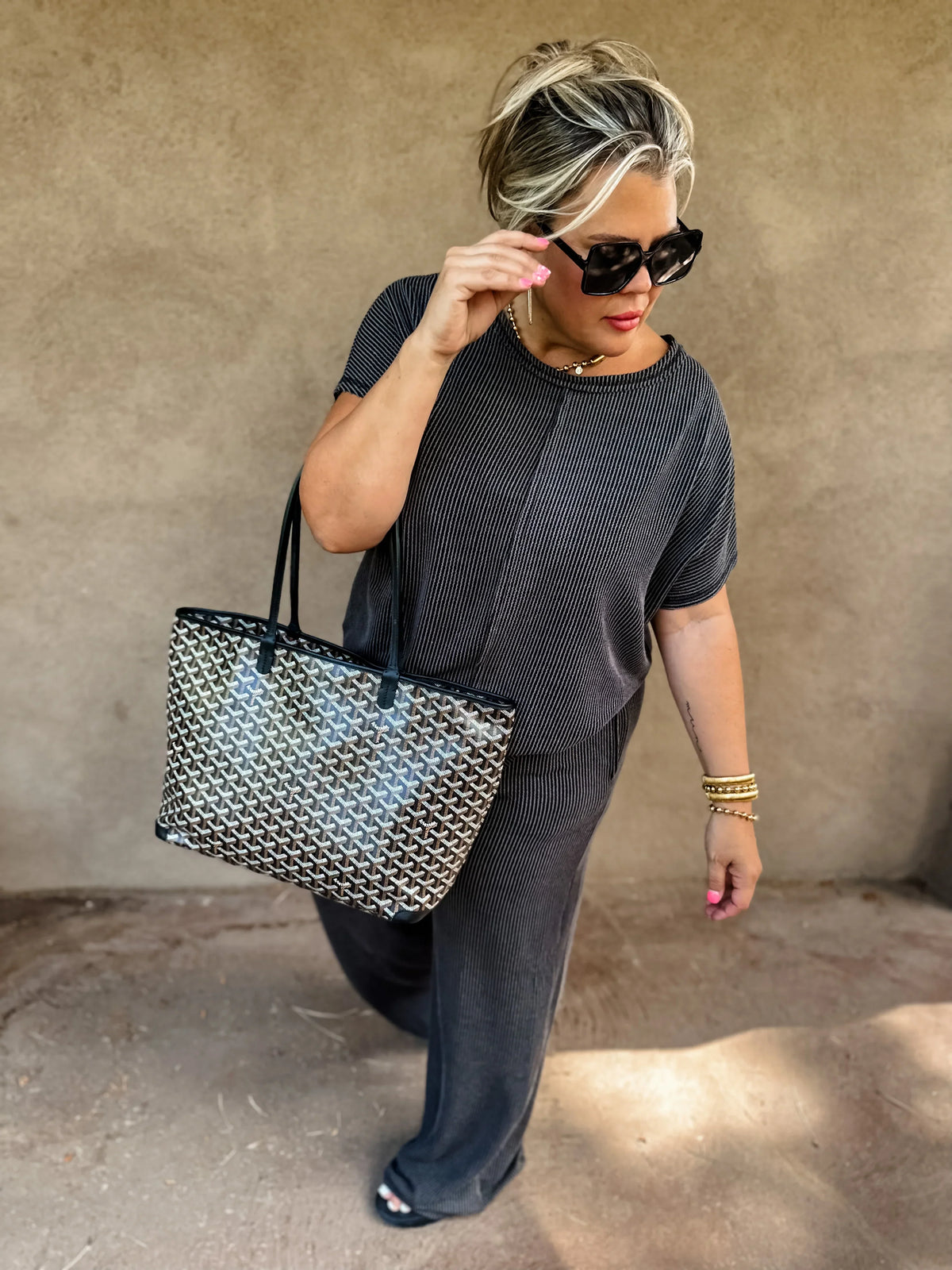 Sophia Ribbed Pants in Black