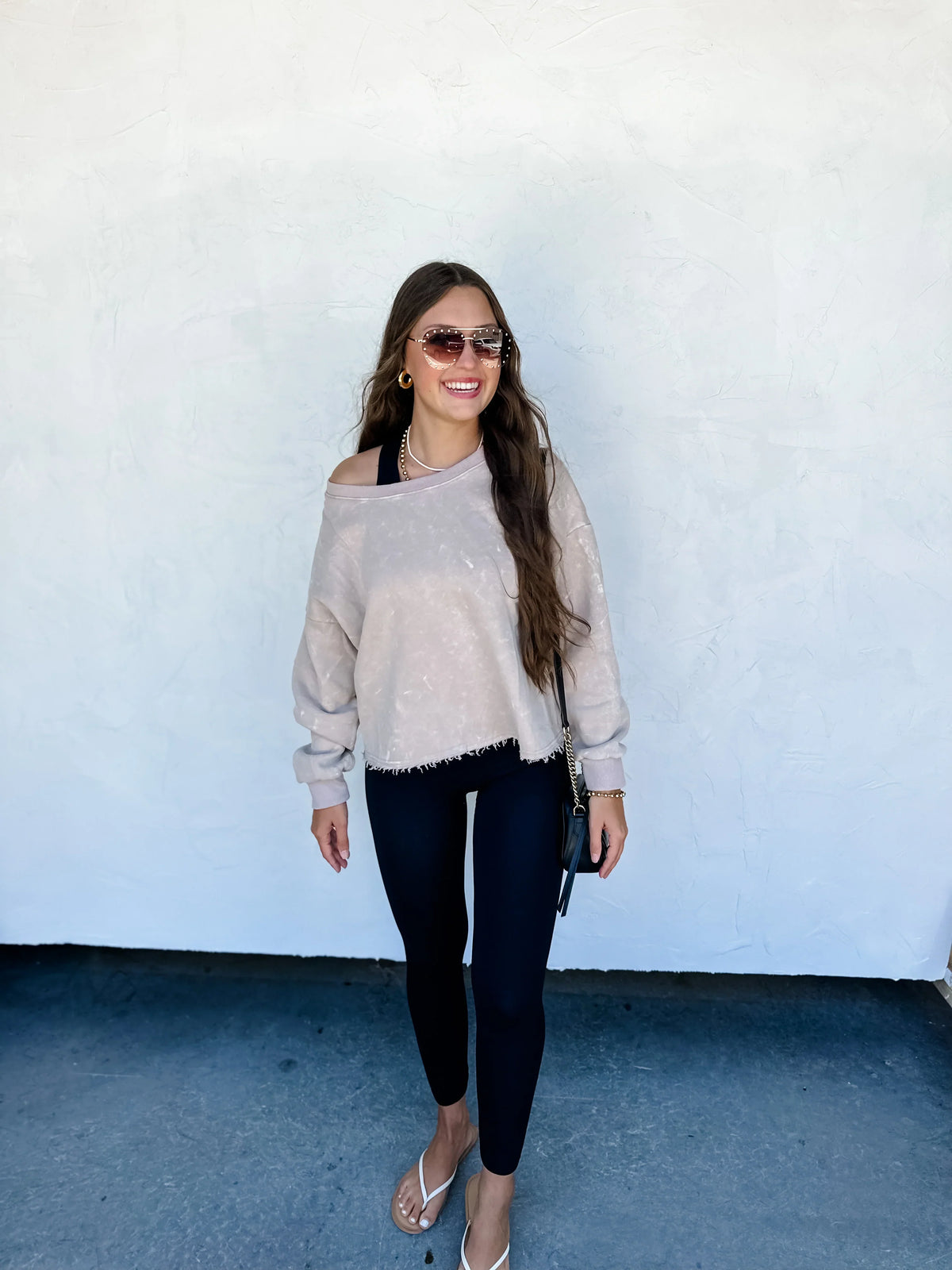Kali Mineral Wash Sweatshirt In Vintage Pink