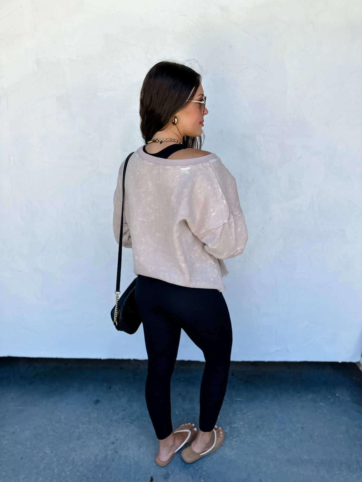 Kali Mineral Wash Sweatshirt In Vintage Pink