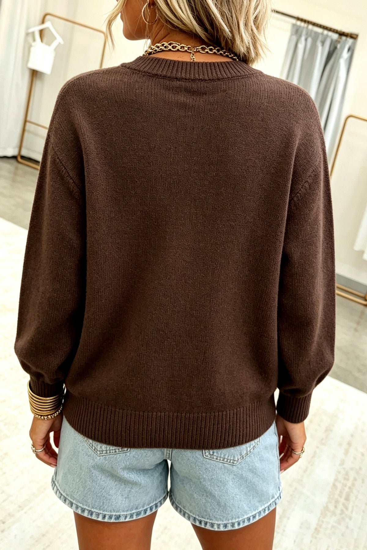 Embroidered Casual Sweater