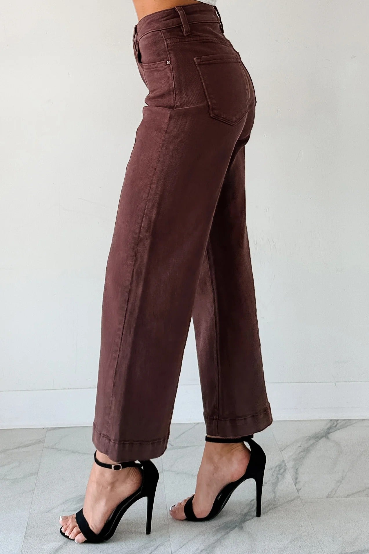Chocolate Seamed Cropped Jeans November.