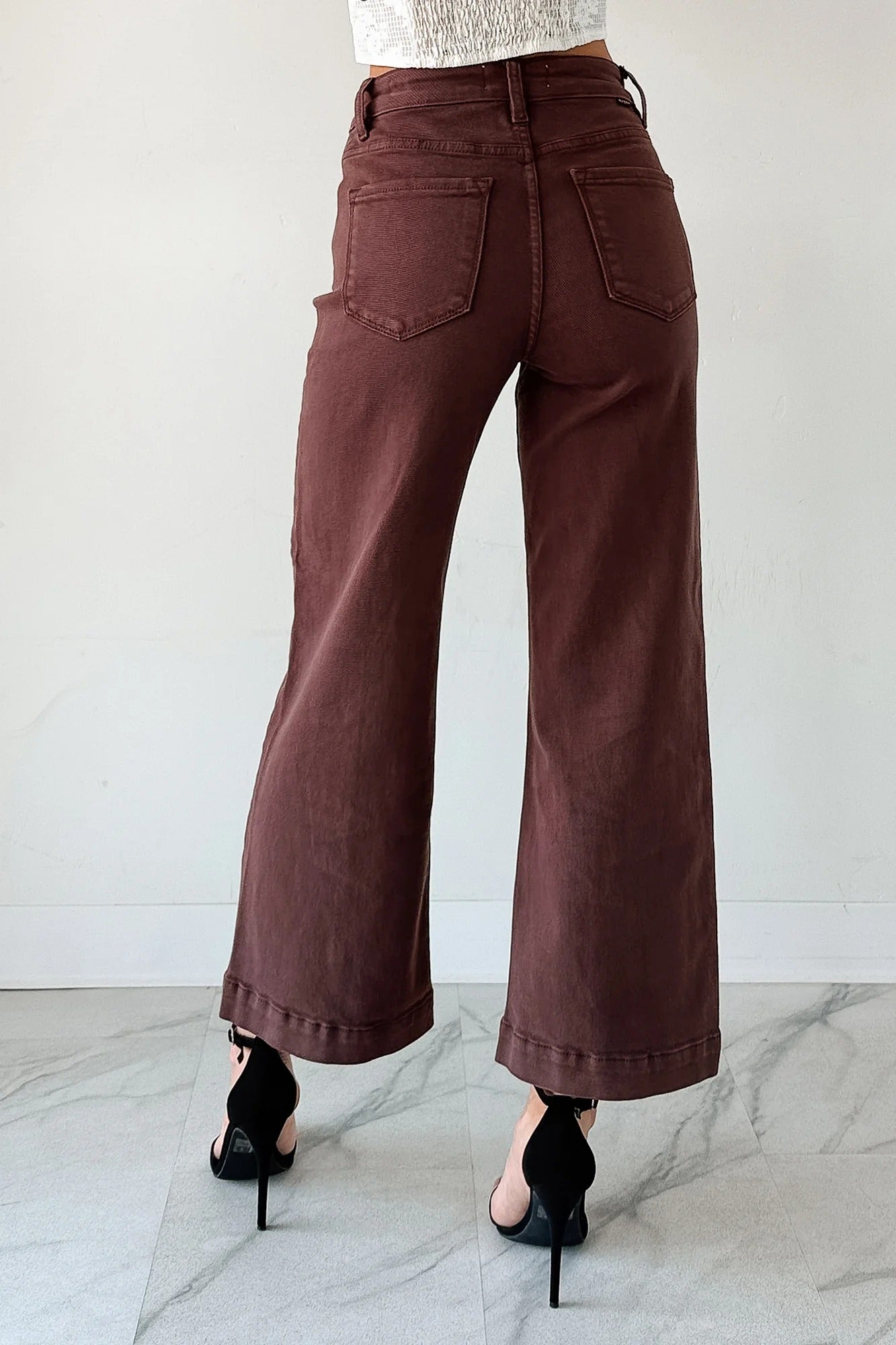 Chocolate Seamed Cropped Jeans November.