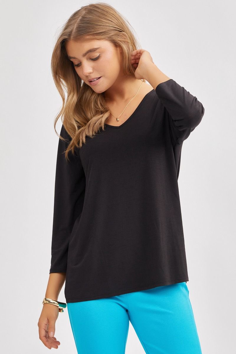Signature Classic V-Neck Top - 8 Color Options