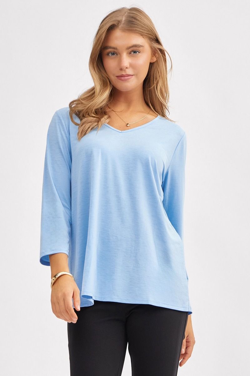 Signature Classic V-Neck Top - 8 Color Options