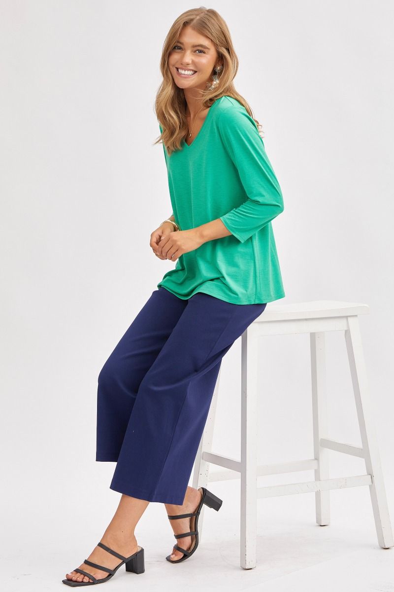 Signature Classic V-Neck Top - 8 Color Options
