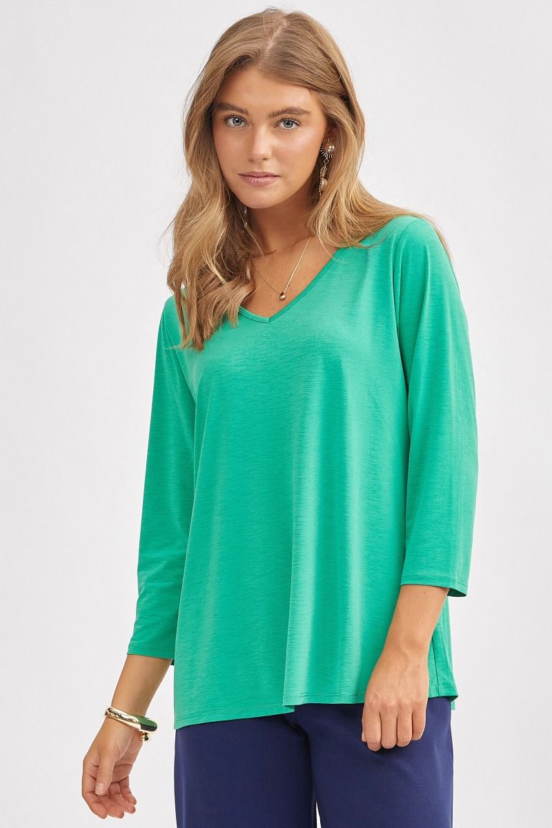 Signature Classic V-Neck Top - 8 Color Options