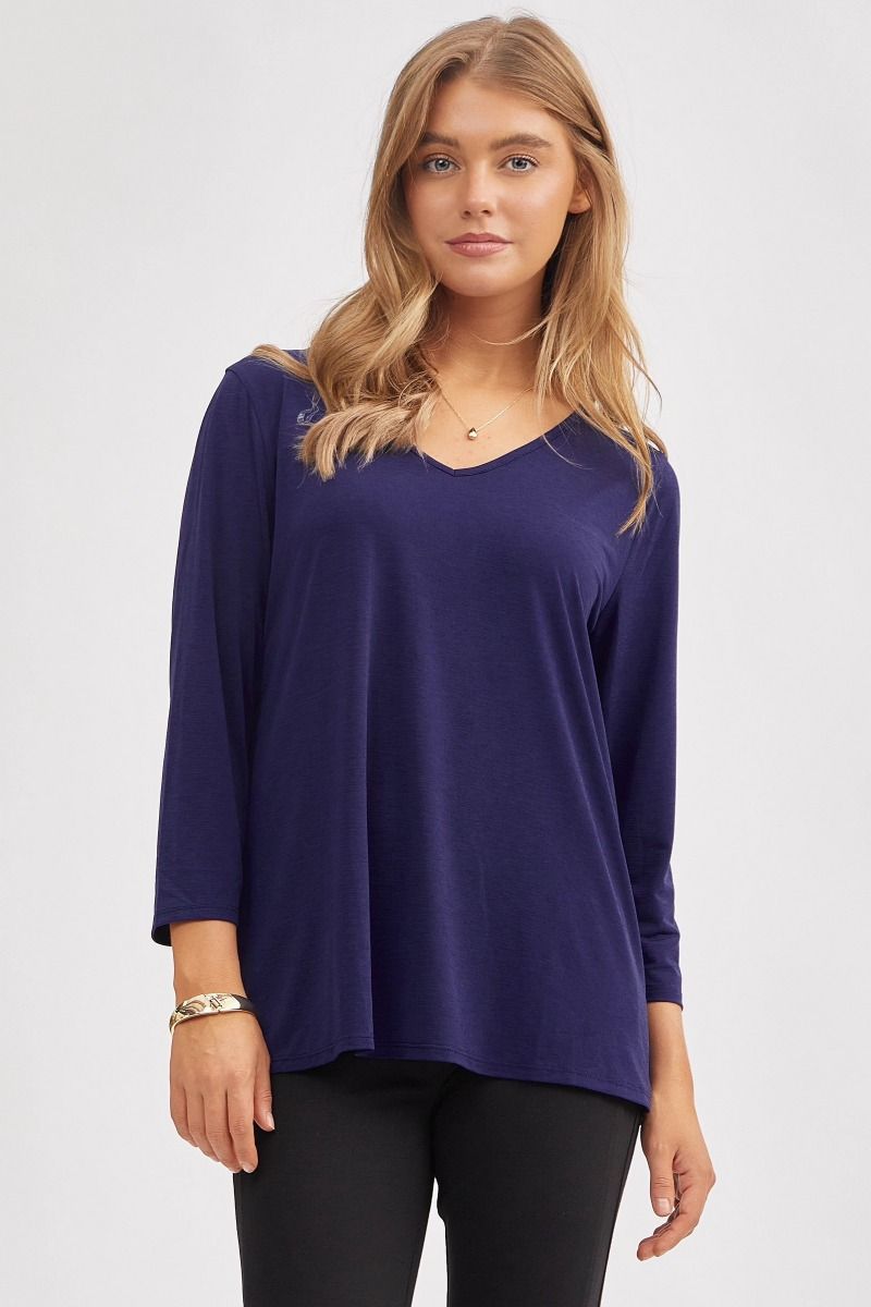 Signature Classic V-Neck Top - 8 Color Options