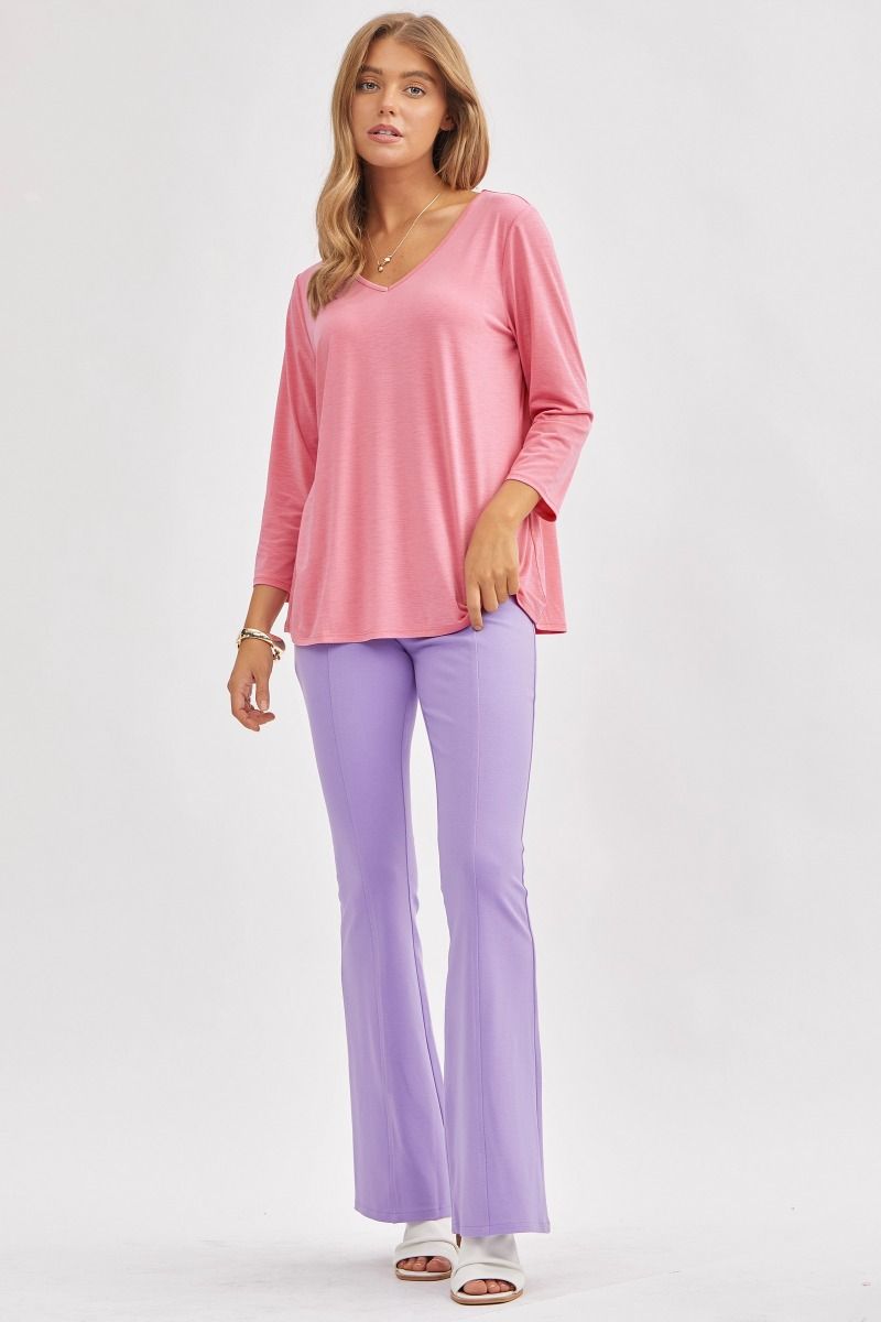 Signature Classic V-Neck Top - 8 Color Options
