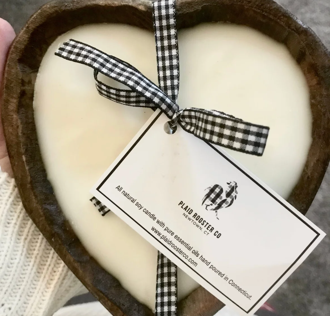 Heart Dough Bowl Candle